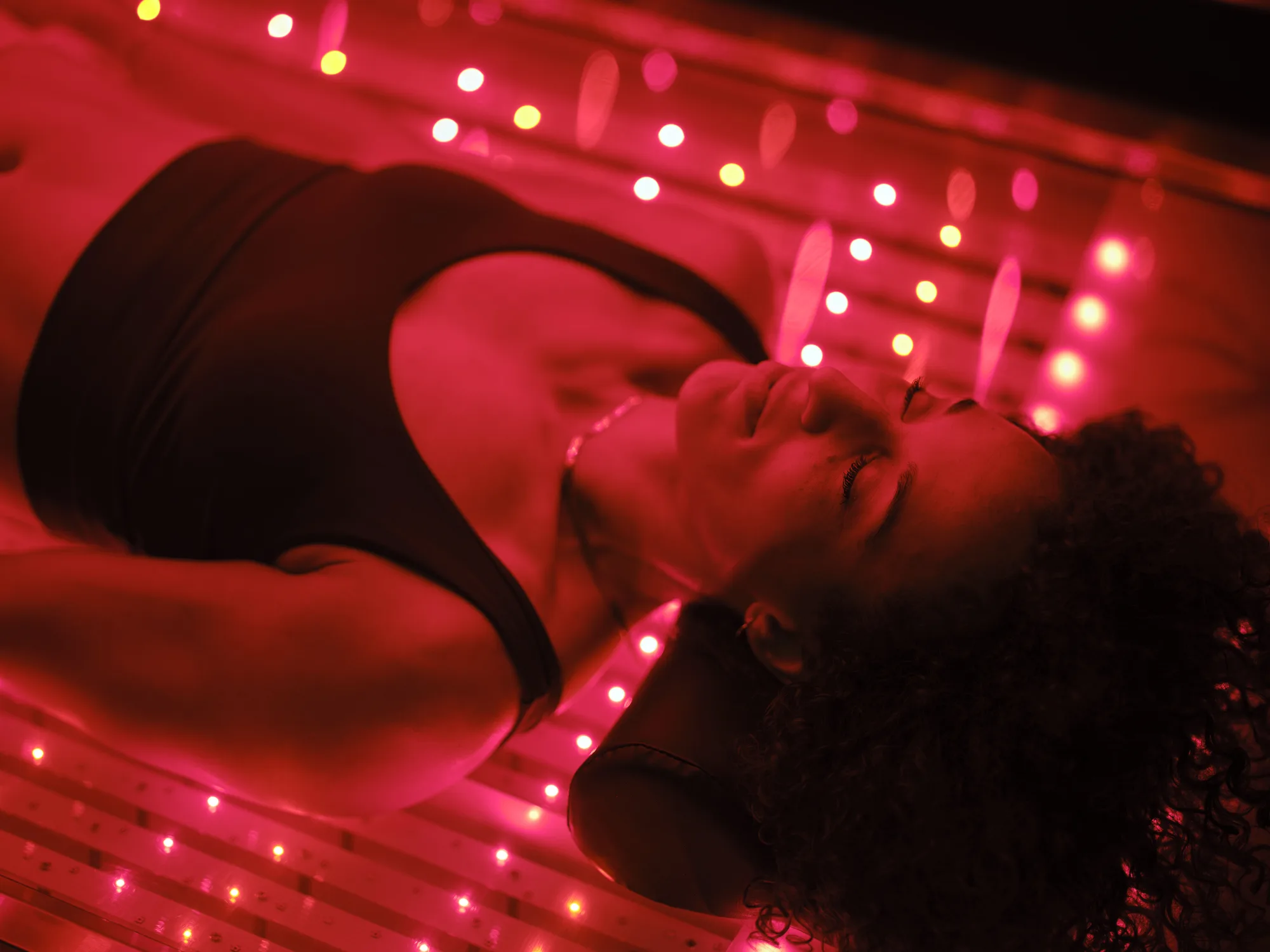 Woman relaxing at spa